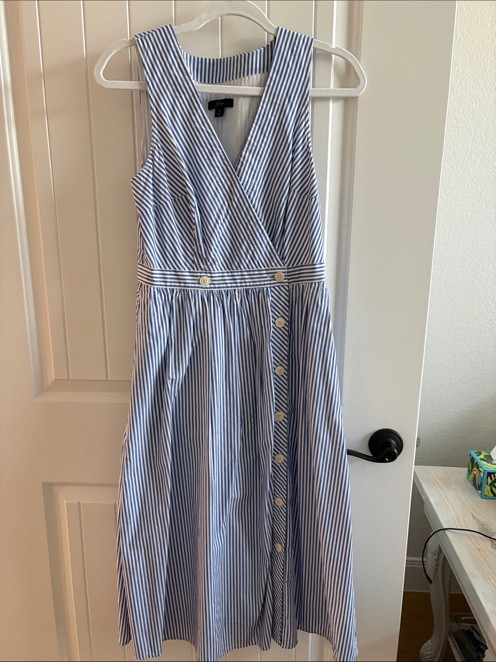 J crew stripe dress size 2